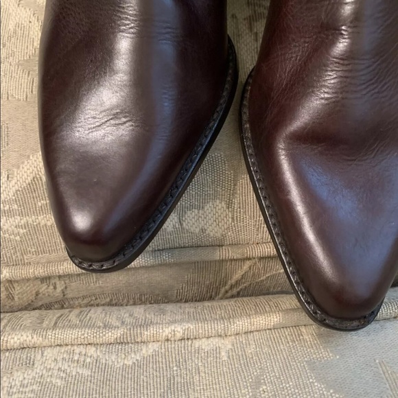 Vaneli Chocolate Brown Suede And Leather Boots (7)🐴 - Picture 6 of 7